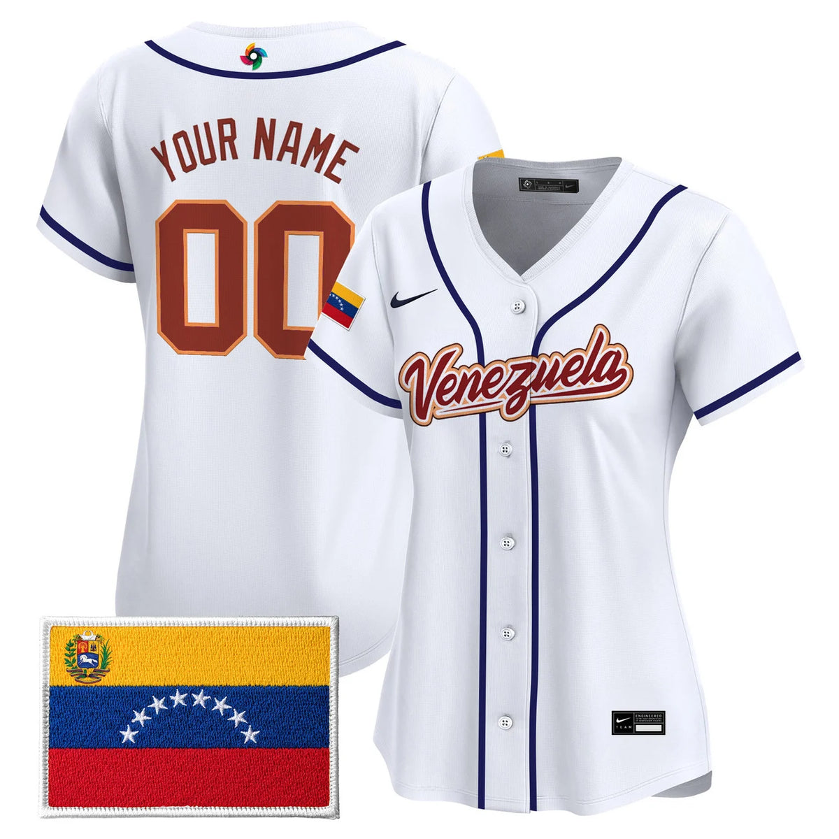 Team Venezuela World Baseball Classic Vapor Premier Custom Jersey - 2026 Roster - All Stitched