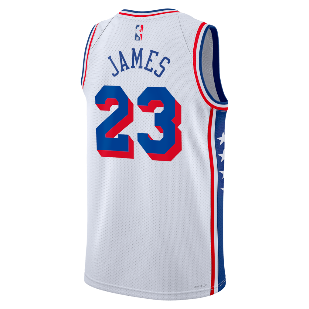 LeBron James Philadelphia 76ers Swingman Jersey - Icon Edition - White