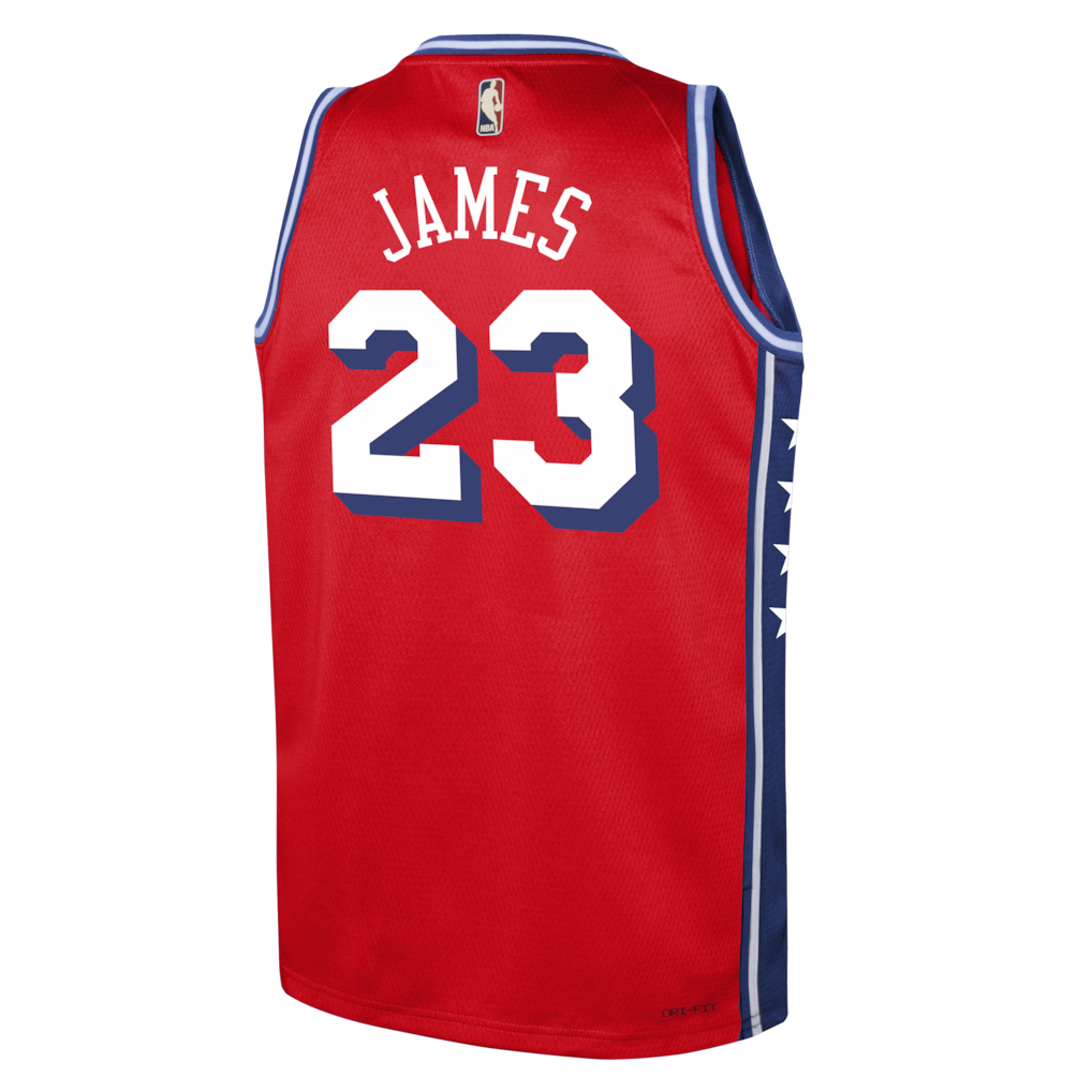 LeBron James Philadelphia 76ers Swingman Jersey - Red - Statement Edition
