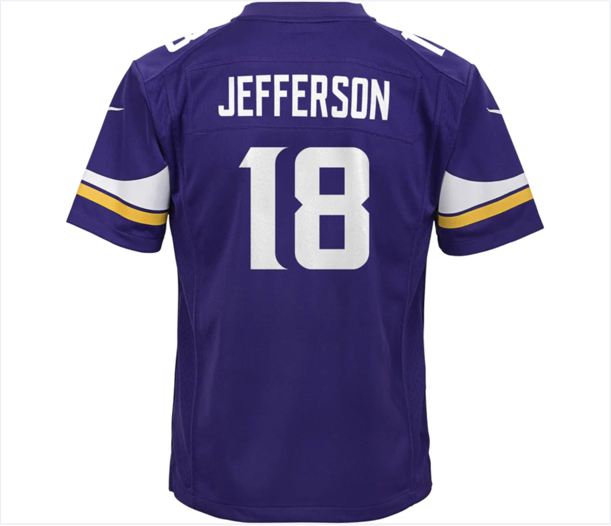 Youth Justin Jefferson Minnesota Vikings Purple Game Jersey