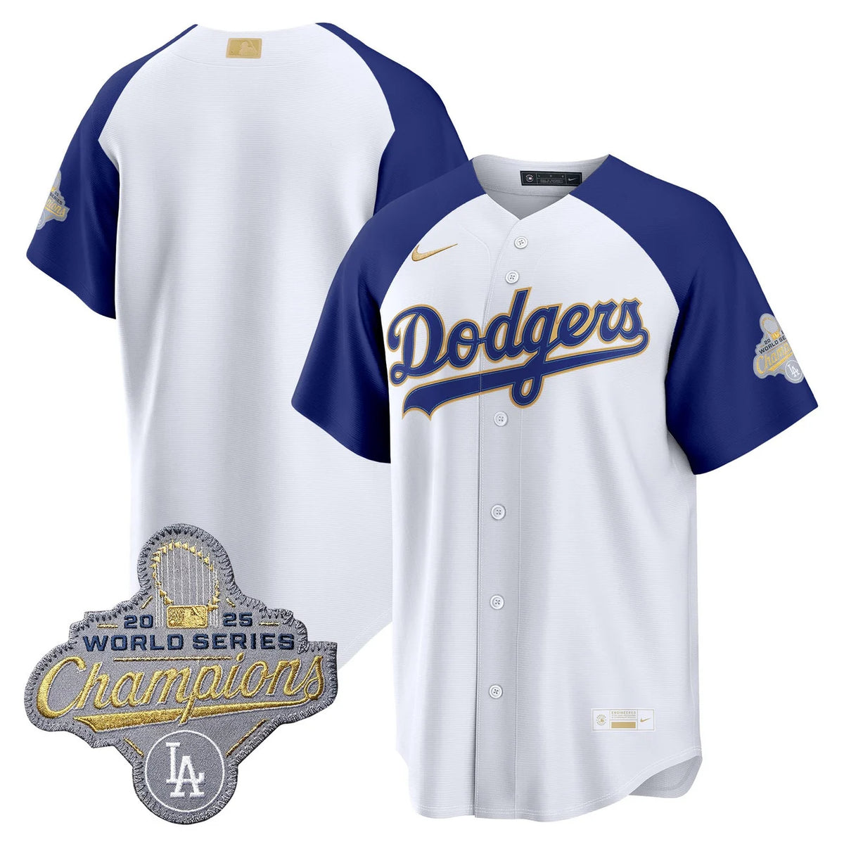 Los Angeles Dodgers "Gold Collection" Premier Limited Jersey - All Stitched -White Alternate