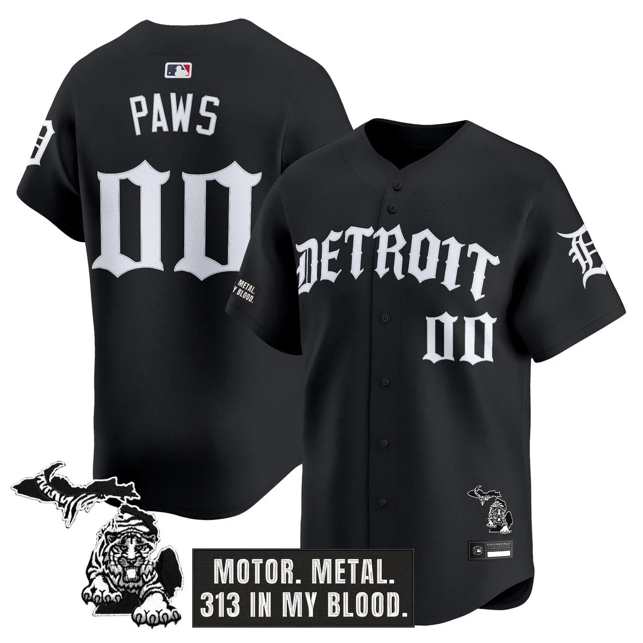 Men's Detroit Tigers 'Old English Edition' Vapor Premier Limited Jersey - All Stitched
