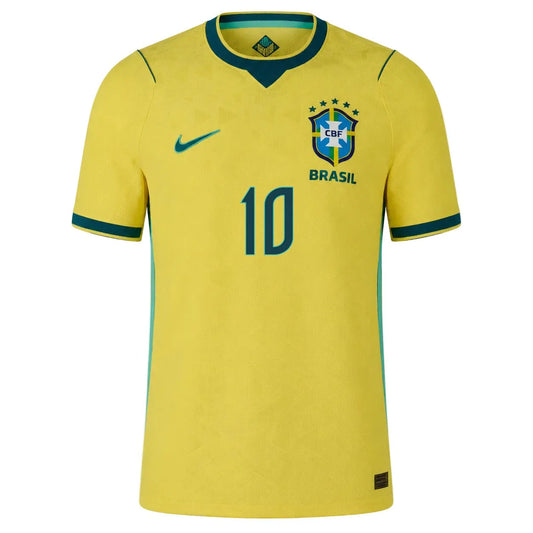Brazil Neymar Jr. Match Authentic Home Jersey 2026 (Yellow/Teal)