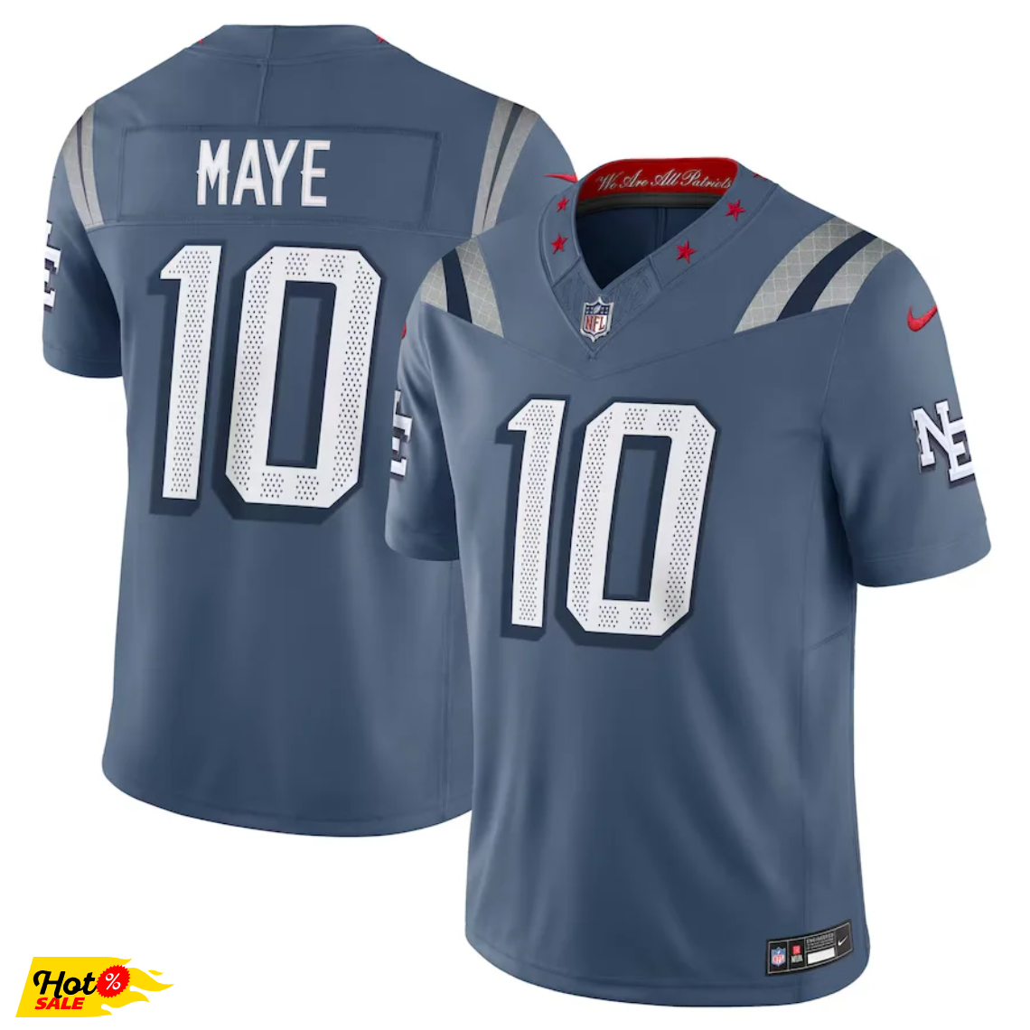 New England Patriots Storm Blue 2025 Rivalries Collection Game Jersey
