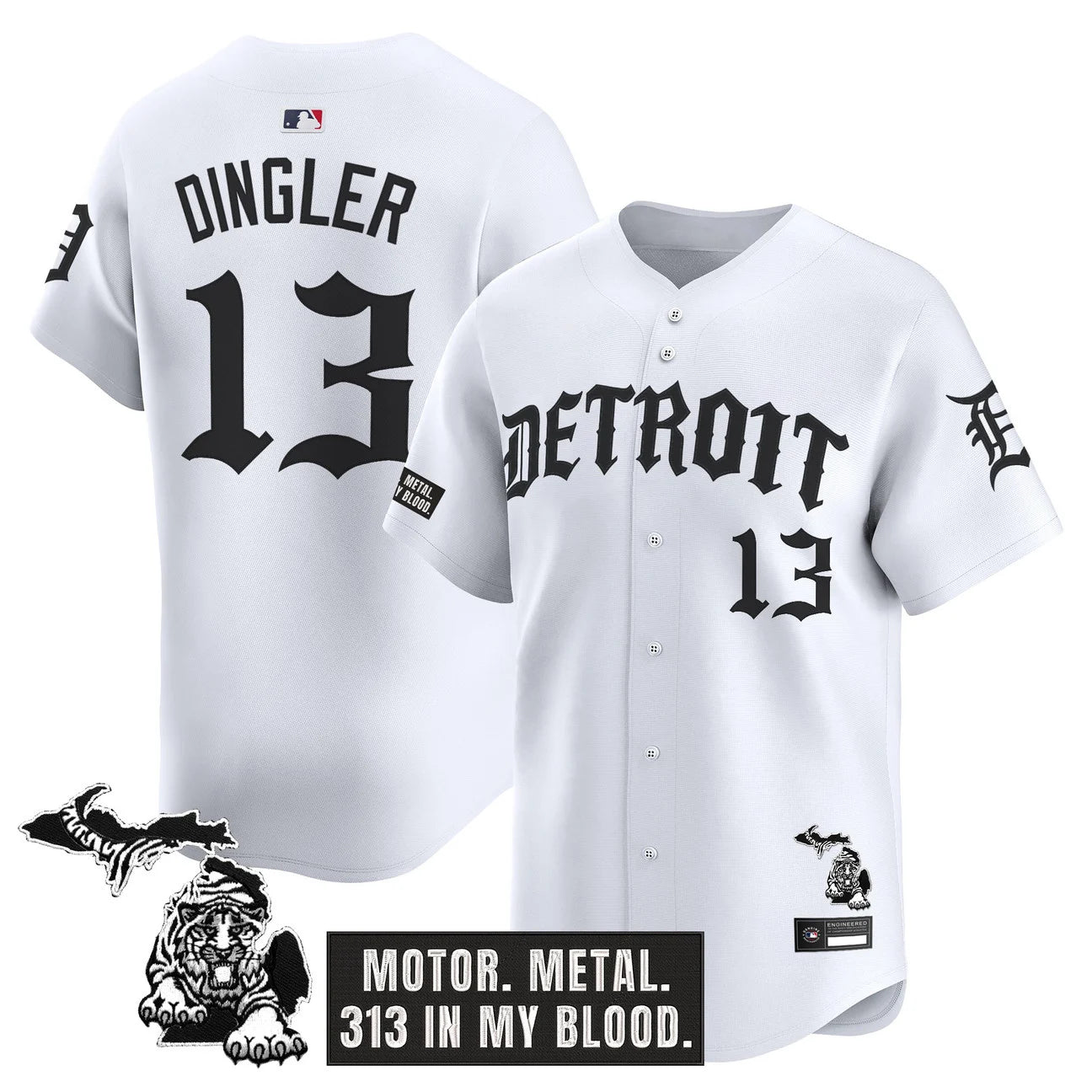 Men's Detroit Tigers 'Old English Edition' Vapor Premier Limited Jersey - All Stitched