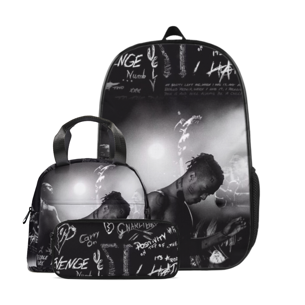 Back To School-XXXTENTACION Custom Backpack+Lunch Bag+Pencil Case+Mug Box - Coieh