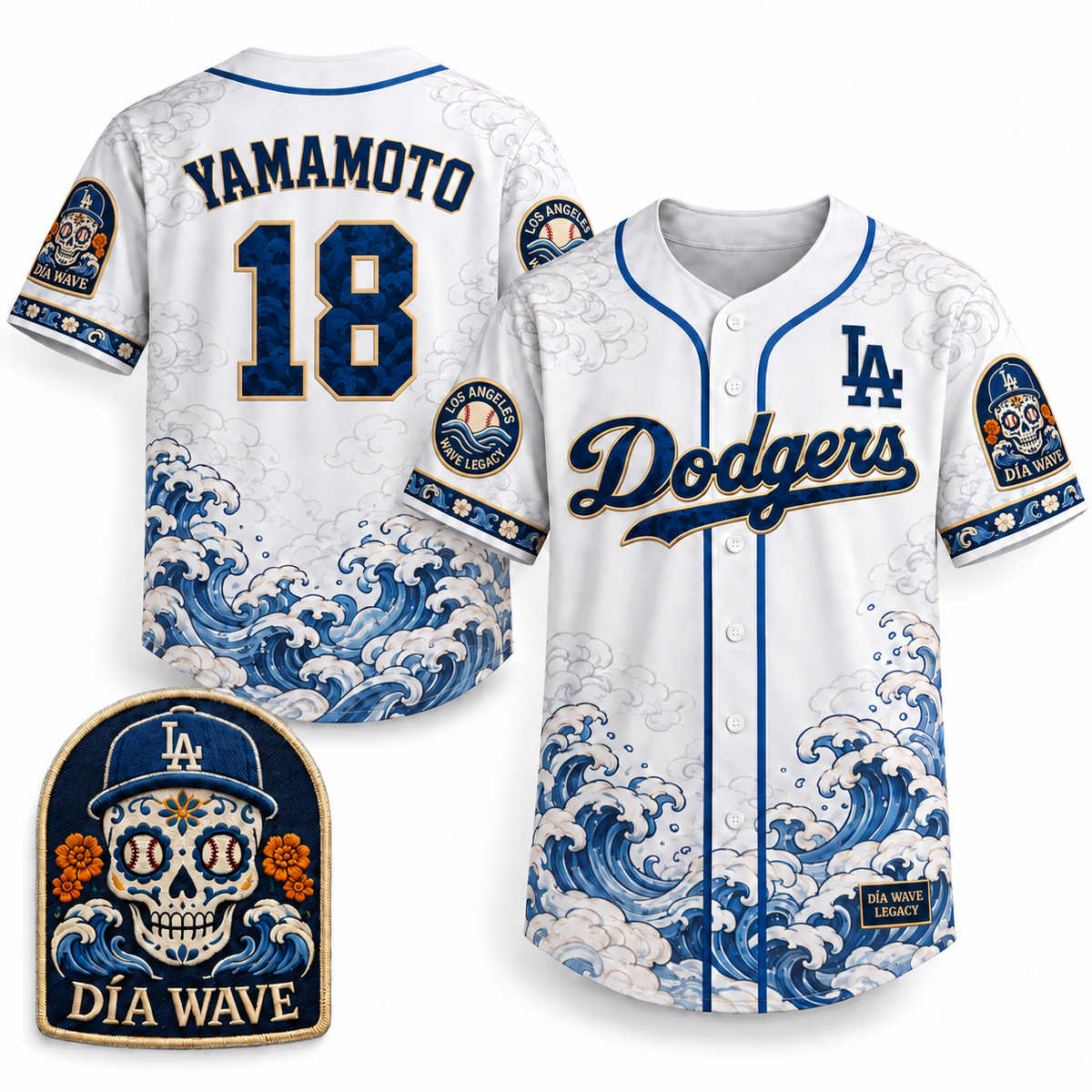 Los Angeles Día Wave Legacy Baseball Jersey