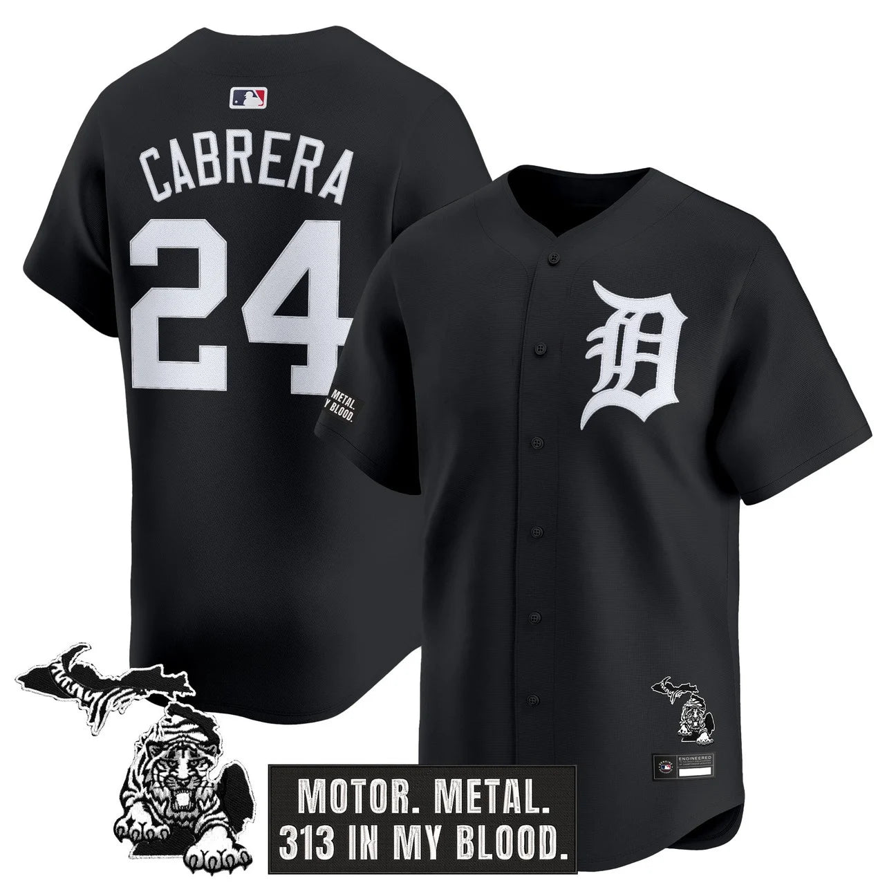 Men's Detroit Tigers 'Old English Edition' Vapor Premier Limited Jersey - All Stitched