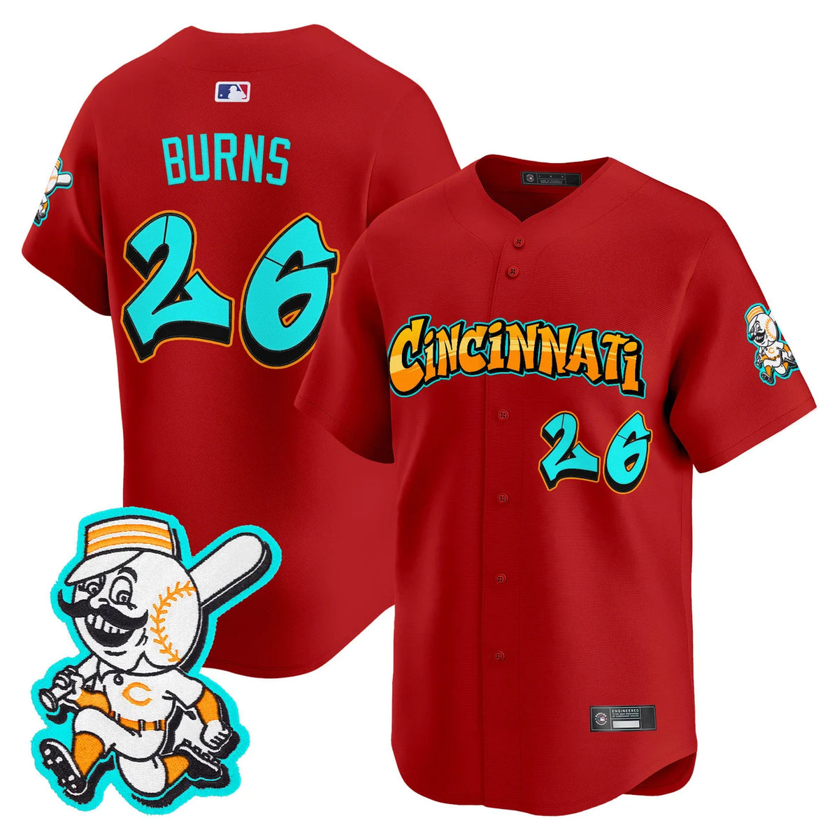Cincinnati Reds 'Graffiti Queen City Edition' Vapor Premier Limited Jersey - All Stitched -Red