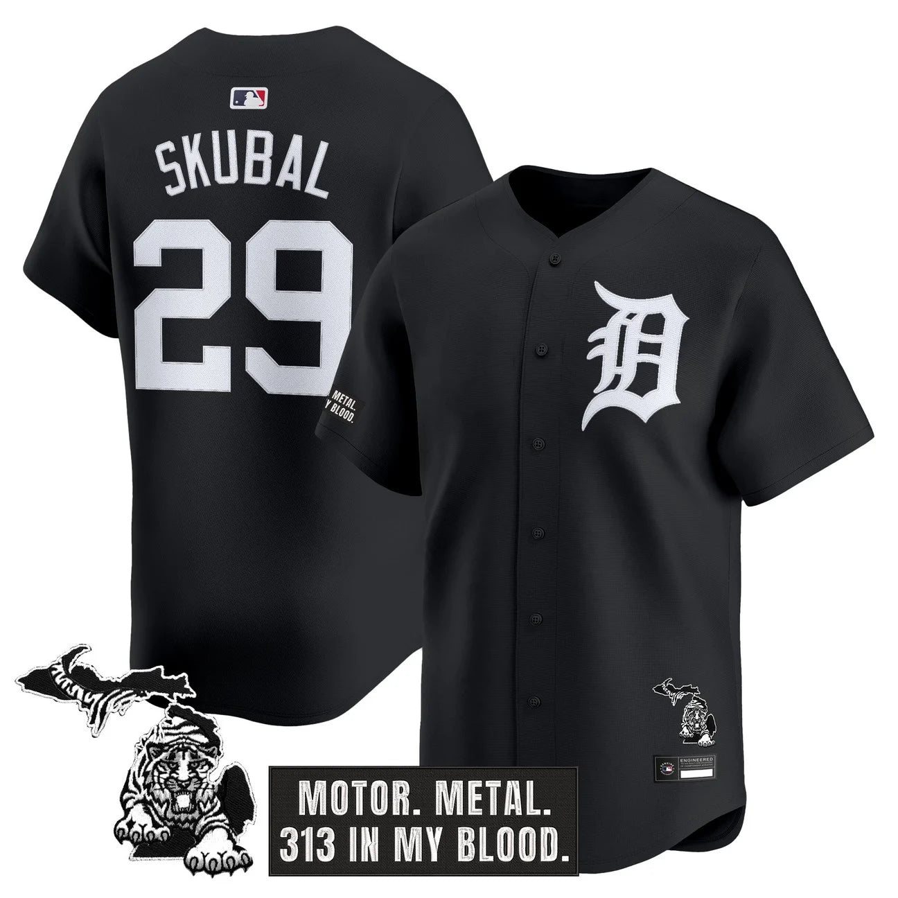 Men's Detroit Tigers 'Old English Edition' Vapor Premier Limited Jersey - All Stitched