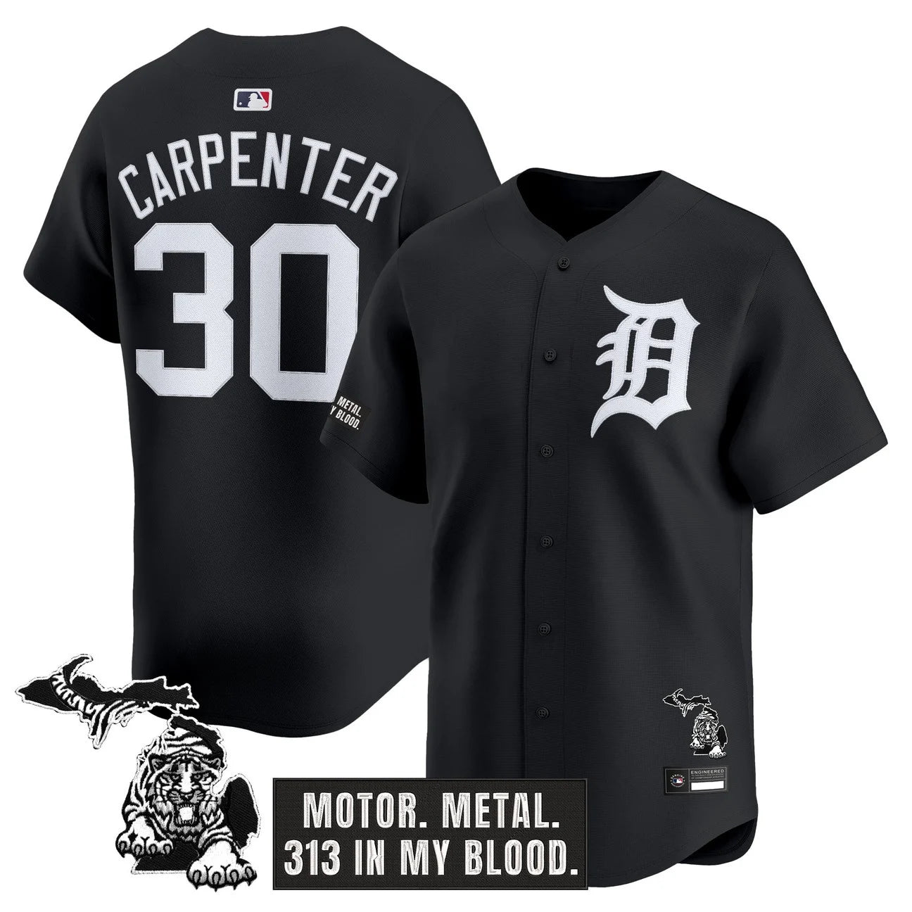 Men's Detroit Tigers 'Old English Edition' Vapor Premier Limited Jersey - All Stitched