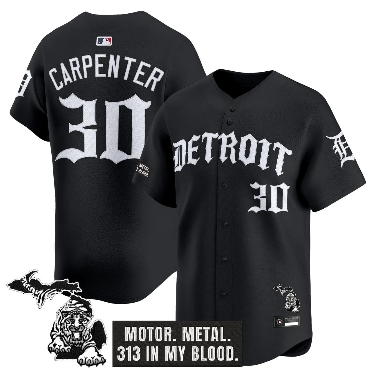 Men's Detroit Tigers 'Old English Edition' Vapor Premier Limited Jersey - All Stitched