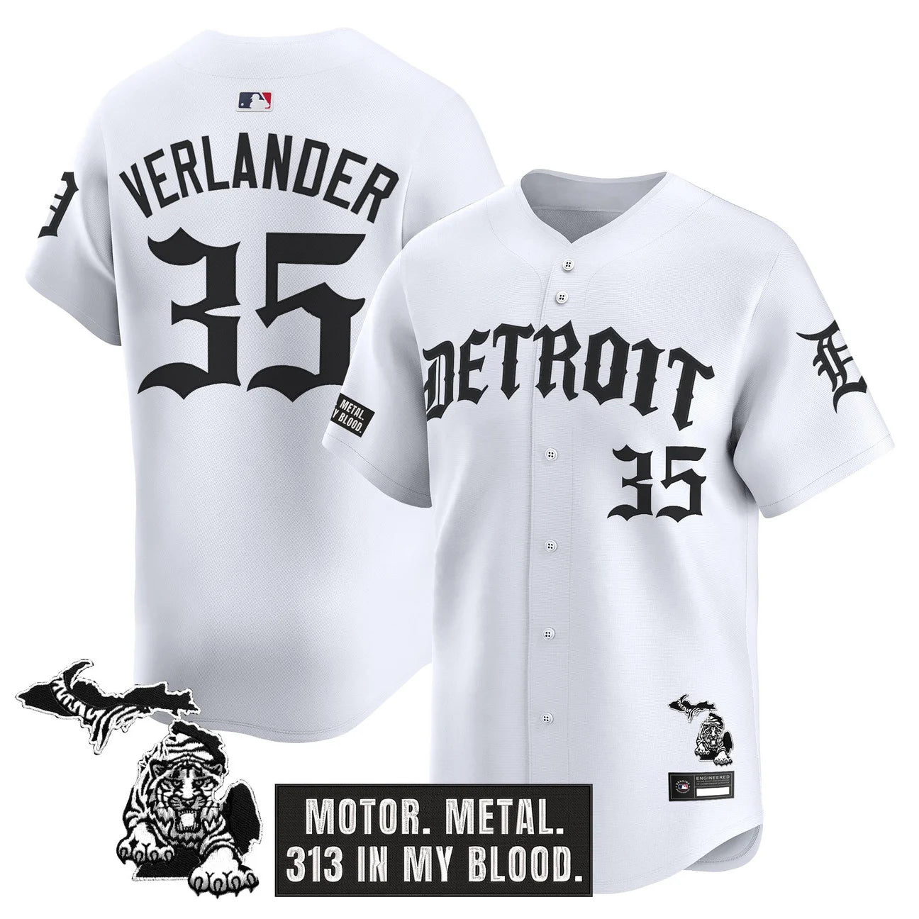 Men's Detroit Tigers 'Old English Edition' Vapor Premier Limited Jersey - All Stitched