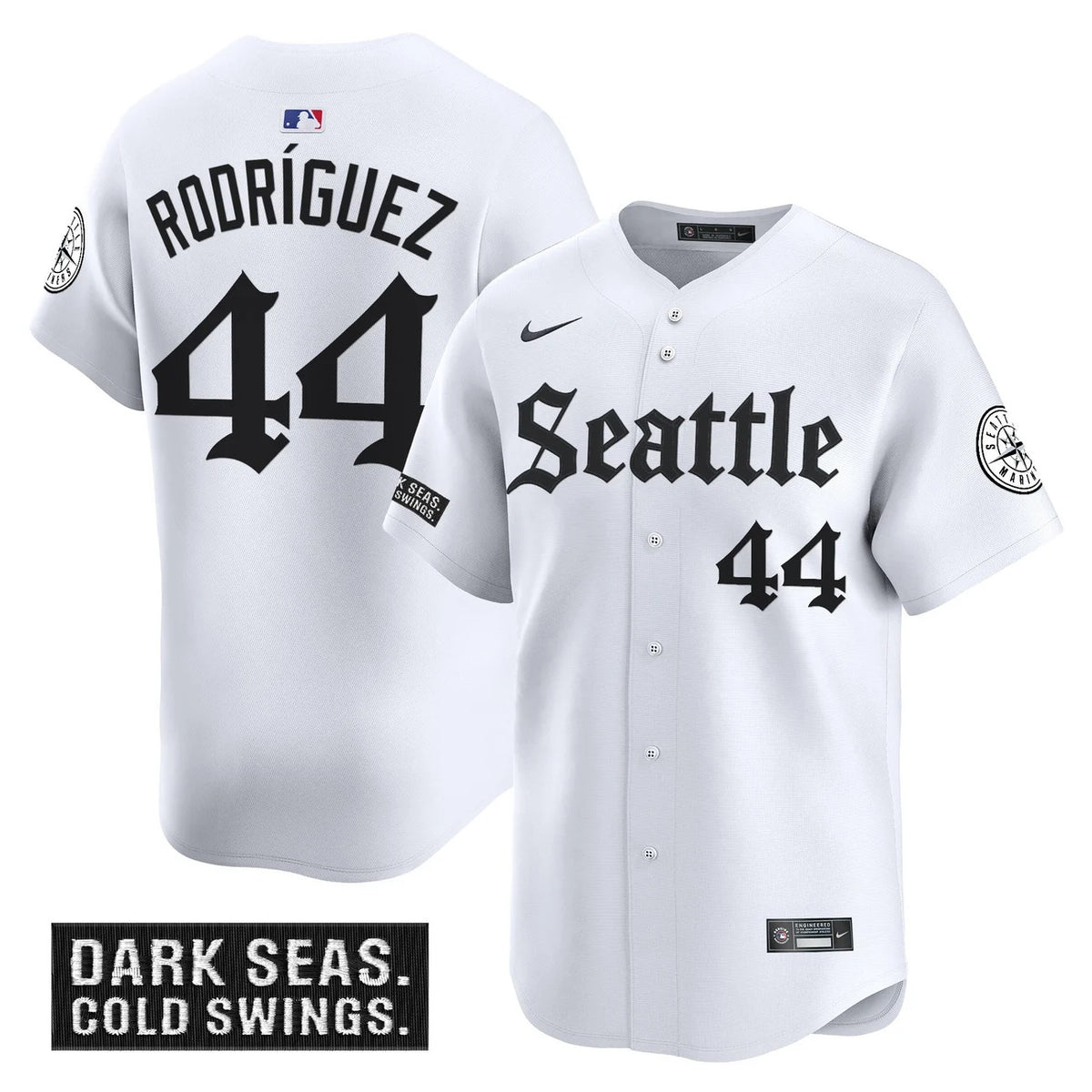Men's Seattle Mariners 'Deep Sea Gothic Edition' Vapor Premier Limited Jersey - All Stitched