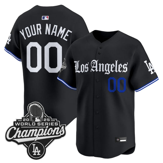 Los Angeles Dodgers "Gothic Edition" Vapor Premier Limited Custom Jersey - All Stitched
