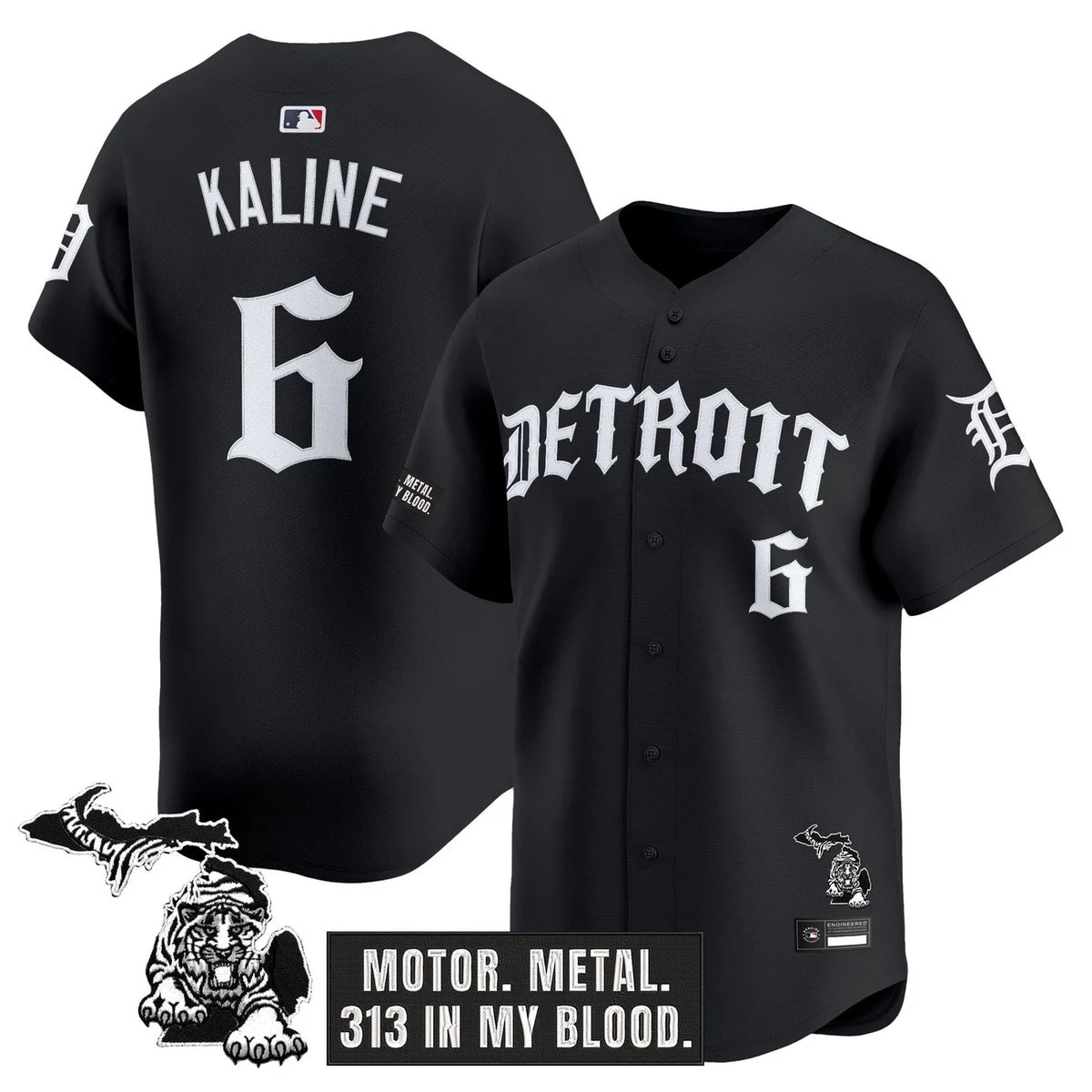 Detroit Tigers 'Old English Edition' Vapor Premier Limited Jersey - All Stitched - Black