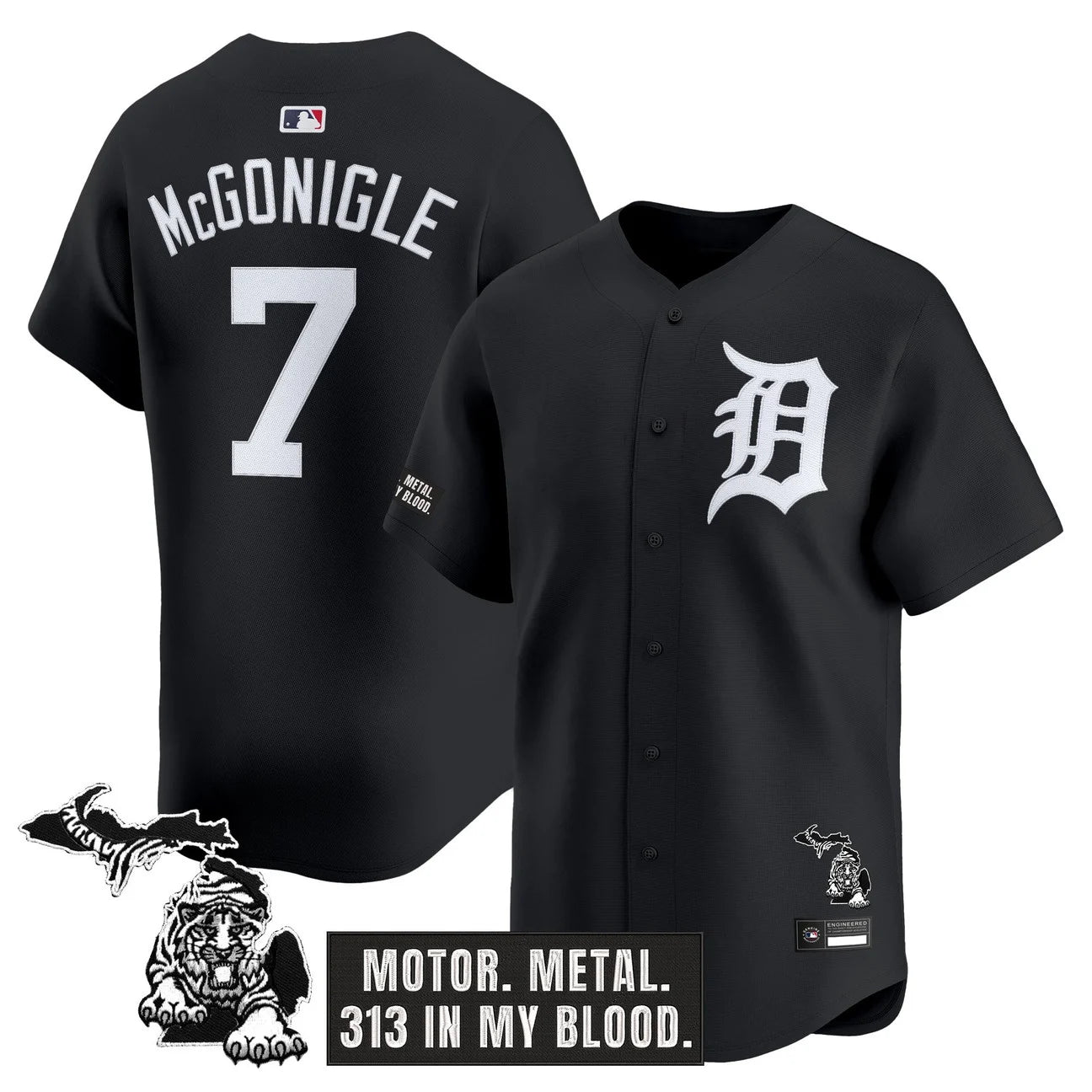 Men's Detroit Tigers 'Old English Edition' Vapor Premier Limited Jersey - All Stitched