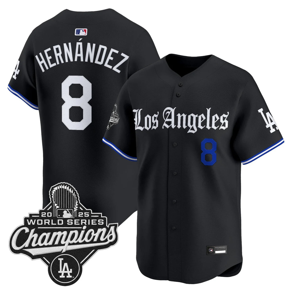 Los Angeles Dodgers "Gothic Edition" Vapor Premier Limited Jersey - All Stitched