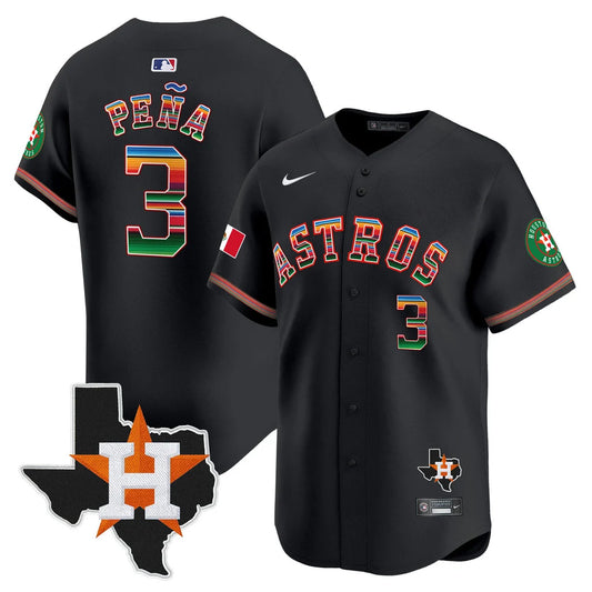 mens astros mexico texas patch vapor premier jersey in black