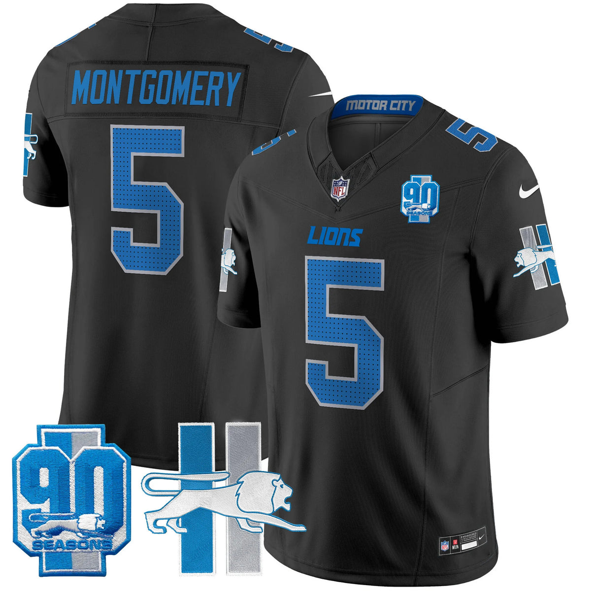 Detroit Lions 1946 throwback football jersey