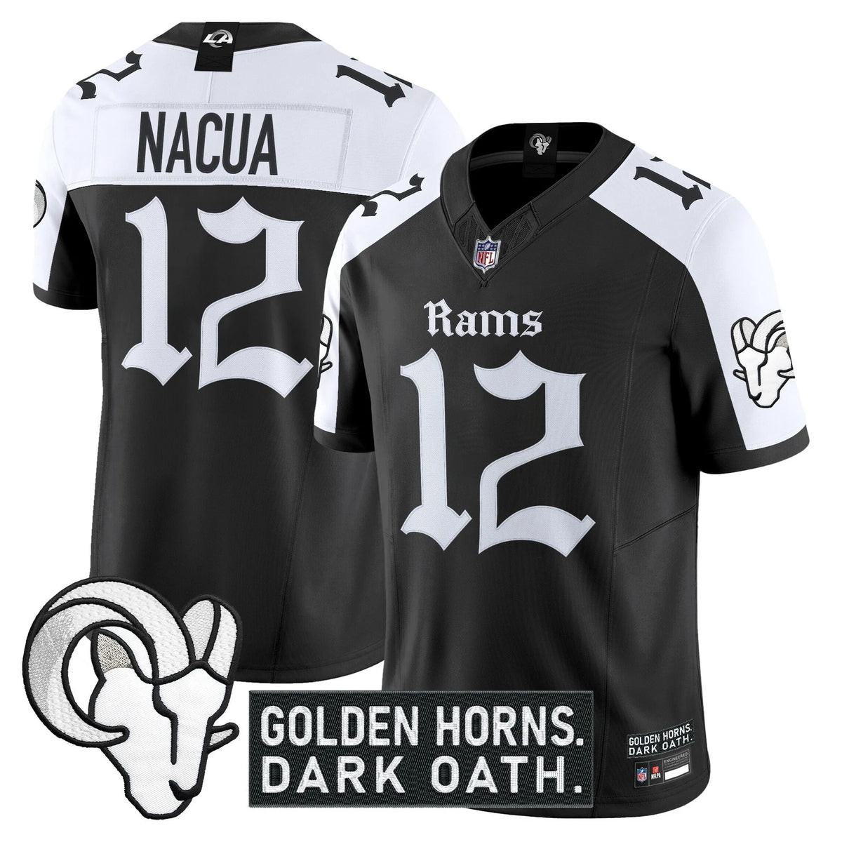 Men's Los Angeles Rams 'Gothic Horns Reforged Edition' Vapor Limited Jersey - coieh