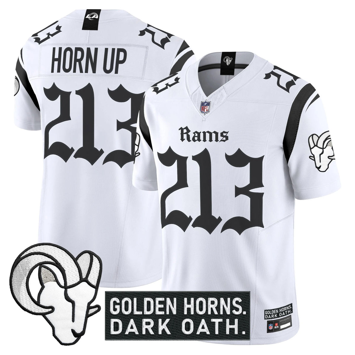 Men's Los Angeles Rams 'Gothic Horns Reforged Edition' Vapor Limited Jersey - All Stitched