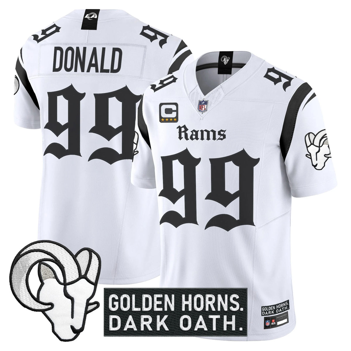 Men's Los Angeles Rams 'Gothic Horns Reforged Edition' Vapor Limited Jersey - All Stitched