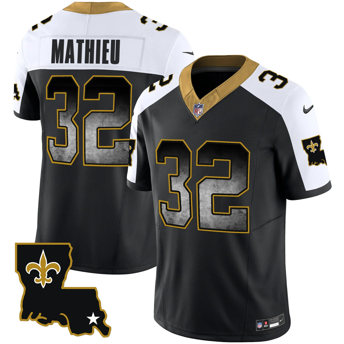 Men's New Orleans Saints 1987 Legacy Arch Smoke Jersey - All Stitched
