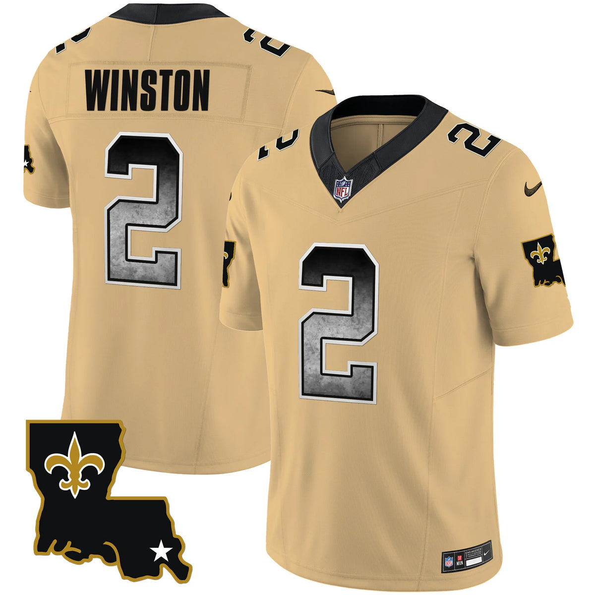 Men's New Orleans Saints 1987 Legacy Arch Smoke Jersey - All Stitched