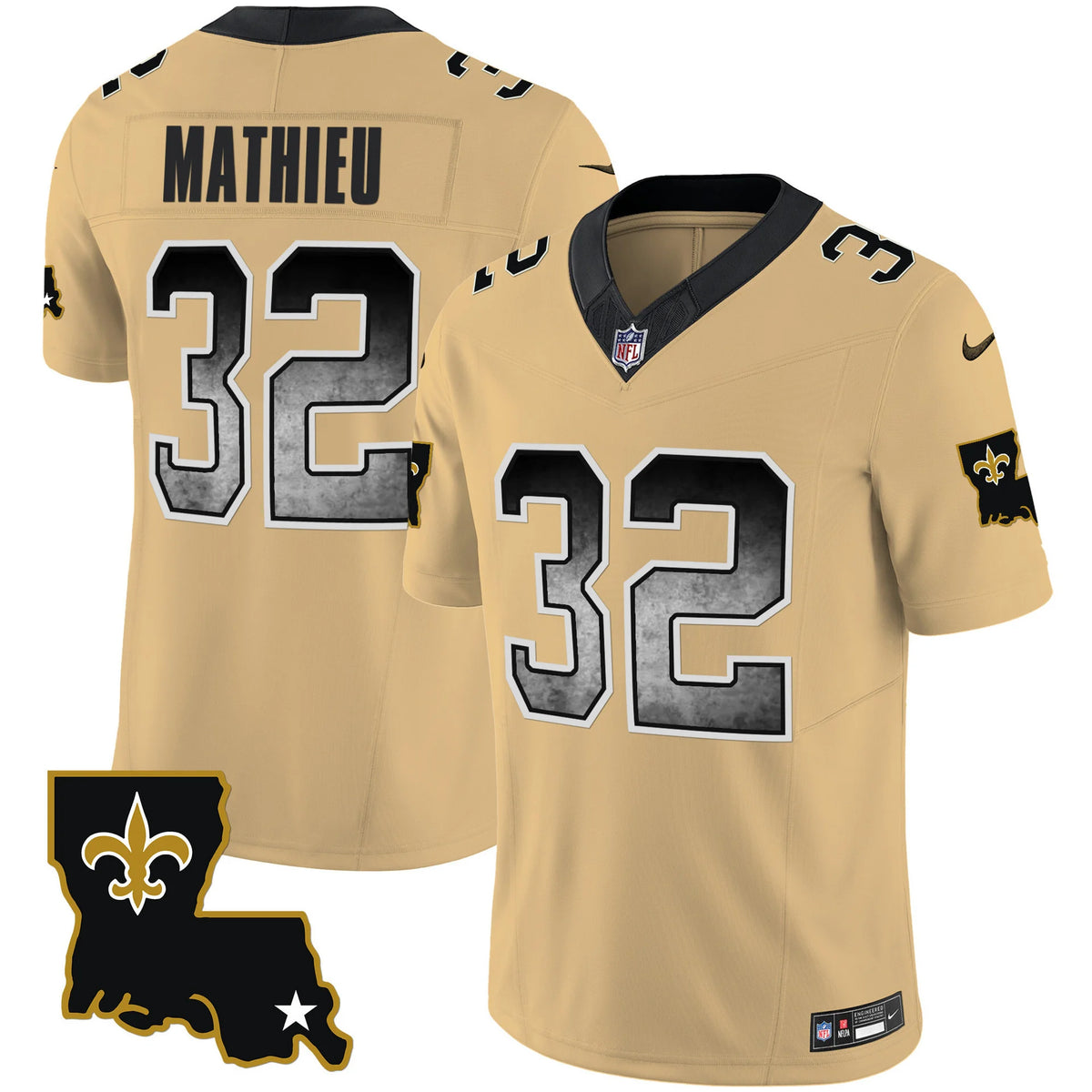New Orleans Saints 1987 Legacy Throwback Jersey in Gold