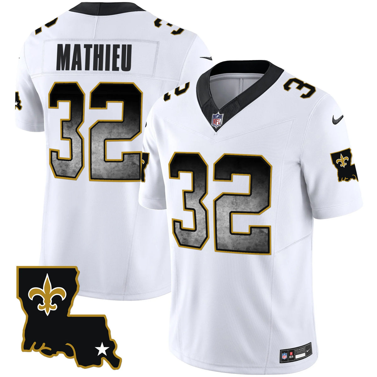 Men's New Orleans Saints 1987 Legacy Arch Smoke Jersey - All Stitched