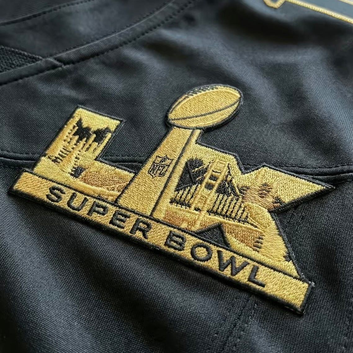 Seattle Seahawks Gold Jersey Super Bowl LX patch detail