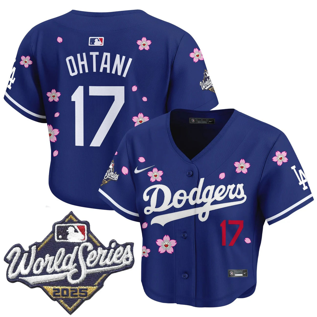 Dodgers 2025 World Series Tokyo Series Crop Top Jersey in royal